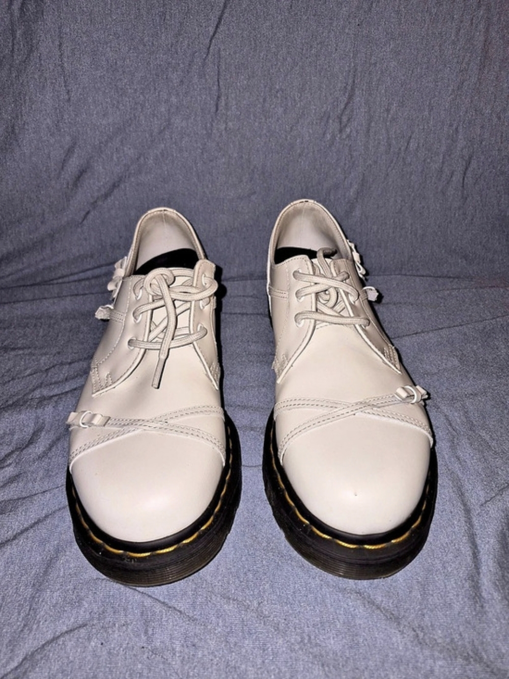 Dr Martens 1461 Bow White Leather Oxford Shoes Women’s 10 UK 8 EU 42 Rare